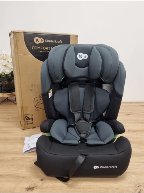 Kinderkraft COMFORT UP i-Size gyerekülés 76-150cm szürke-fekete szìnű OUTLET termék