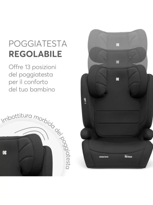 Kikkaboo I-Aid i-size 100-150 cm gyerekülés fekete OUTLET termék