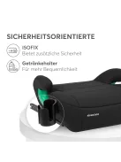 KikkaBoo I-Pop i-Size Isofix ülésmagasító pohártartóval -fekete OUTLET termék