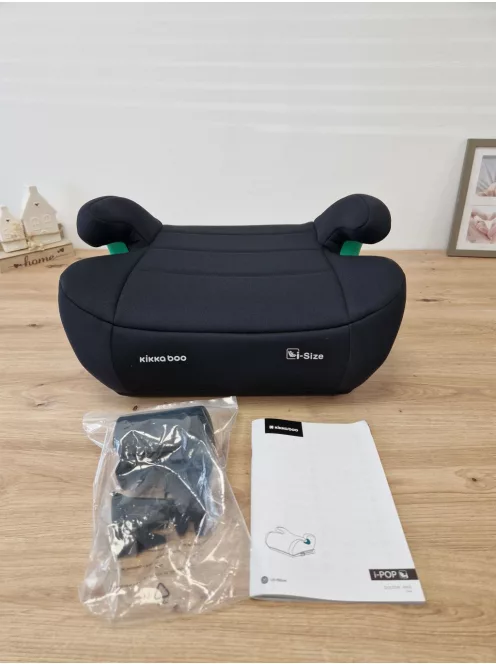 KikkaBoo I-Pop i-Size Isofix ülésmagasító pohártartóval -fekete OUTLET termék