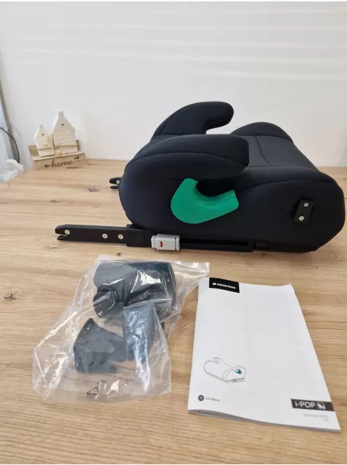 KikkaBoo I-Pop i-Size Isofix ülésmagasító pohártartóval -fekete OUTLET termék