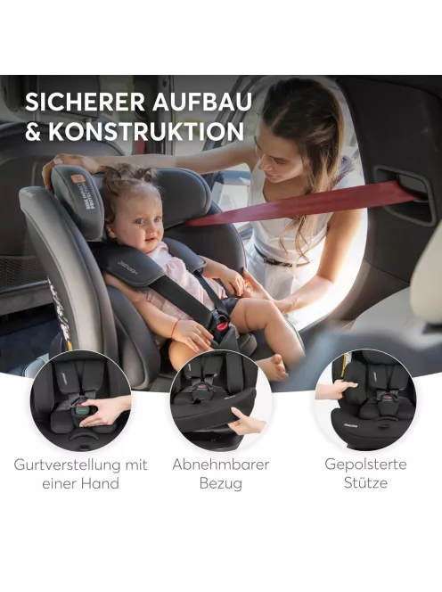 KikkaBoo autós gyerekülés 0-36 kg i-EXPLORE  i-Size, hátra- és előrenéző, fekvőfunkcióval, szürke szìnű OUTLET termék