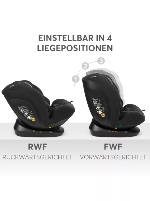 KikkaBoo autós gyerekülés 0-36 kg i-EXPLORE  i-Size, hátra- és előrenéző, fekvőfunkcióval, szürke szìnű OUTLET termék