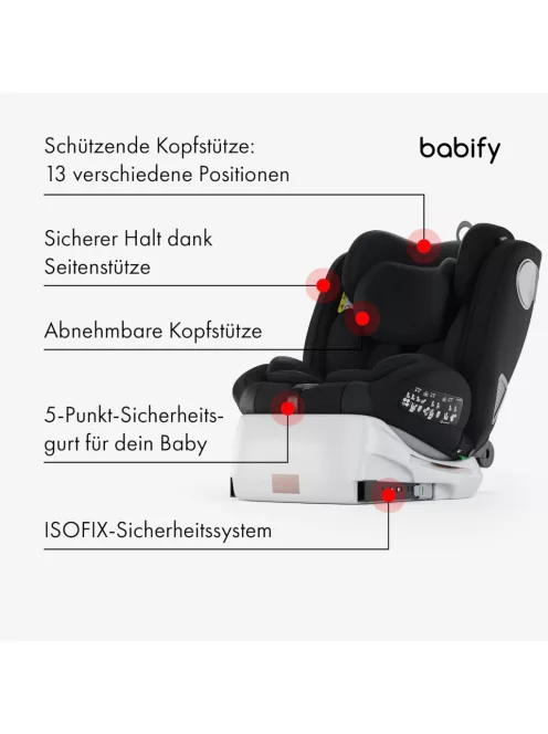 BABIFY Onboard 360° gyerekülés, i-Fix, 40-150 cm OUTLET termék