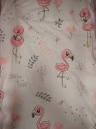 Ágyrácsvédő 210 cm-es rózsaszín flamingó mintával