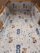 3 részes bébi ágynemű garnitúra kék macis