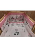 3 részes bébi ágynemű garnitúra rózsaszín zebrás