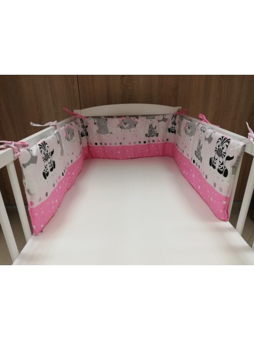 Ágyrácsvédő 420 cm-es rózsaszín zebrás mintával