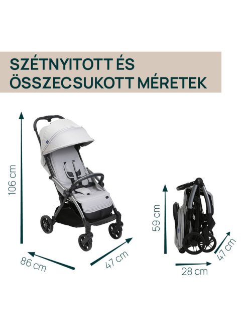 Goody XPlus babakocsi 22 kg-ig automata, egykezes összecsukással