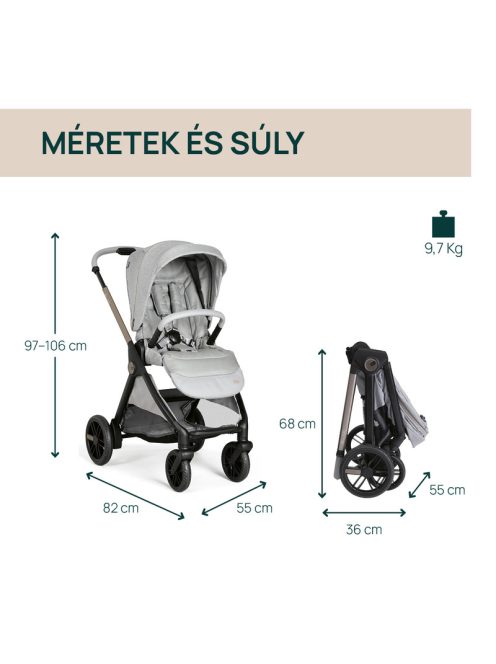 BELLAGIO Trio babakocsi önműködő záródással 22 kg-ig