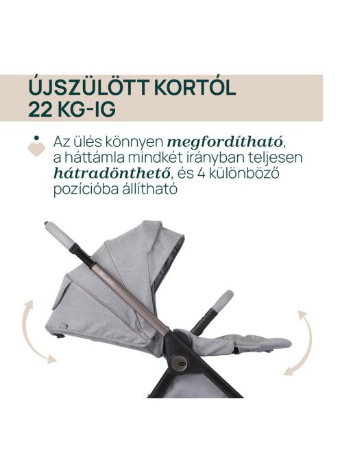 BELLAGIO Trio babakocsi önműködő záródással 22 kg-ig