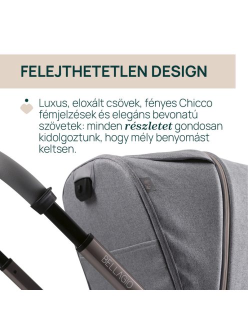 BELLAGIO Trio babakocsi önműködő záródással 22 kg-ig