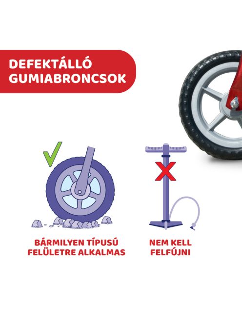 Futóbicikli Balance Bike Red Bullet 2-5 év