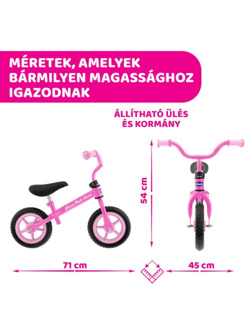 Futóbicikli Balance Bike Pink Arrow 2-5 év