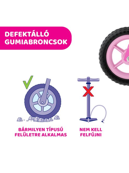 Futóbicikli Balance Bike Pink Arrow 2-5 év