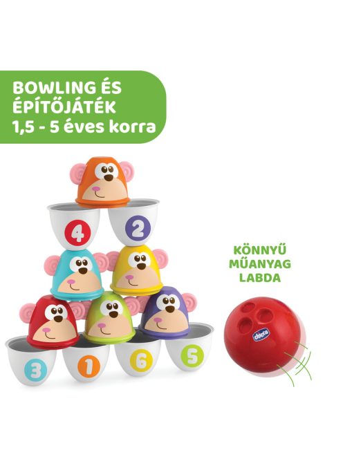 Monkey Strike - majmos bowling és építőjáték aktív sport és játék