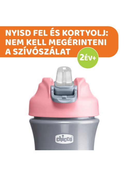 Kids Pop Up 350ml szívószálas kulacs 2év+ 0% BPA