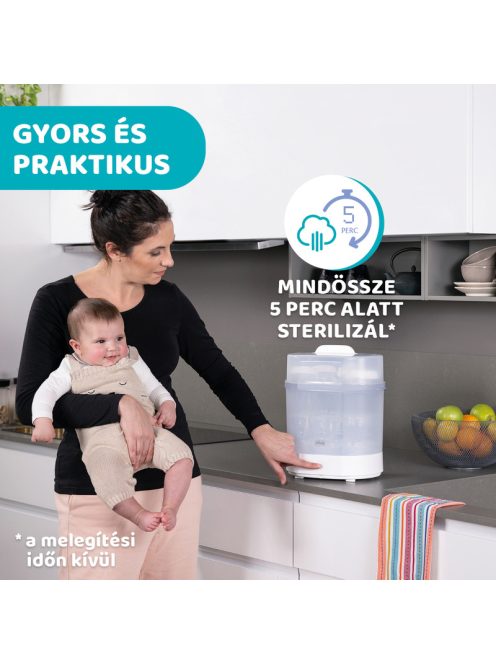 Elektromos gőzsterilizáló 3in1 elektromos és mikrós használat