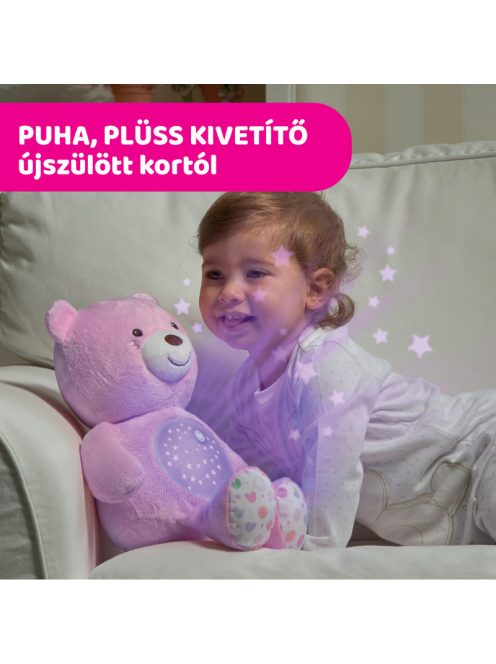 Baby Bear plüss maci projektor vetítő és ejszakai lámpa