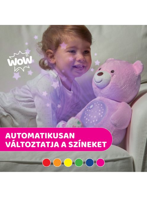 Baby Bear plüss maci projektor vetítő és ejszakai lámpa