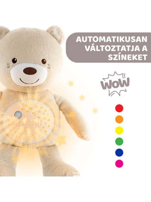 Baby Bear plüss maci projektor vetítő és éjszakai lámpa