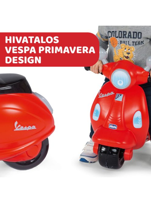 Vespa Primavera robogó 12-36 hó lábbal hajtós piros