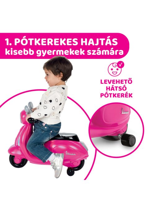 Vespa Primavera robogó 1-3 év lábbal hajtós rózsaszín