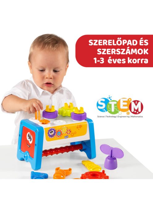 2in1 szerelőpad és szerszámok 14 db-os Smart2Play