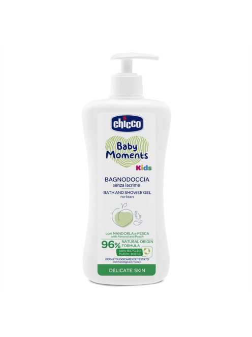 Tusfürdő gél 500 ml - Baby Moments Kids mandula és őszibarack kivonattal
