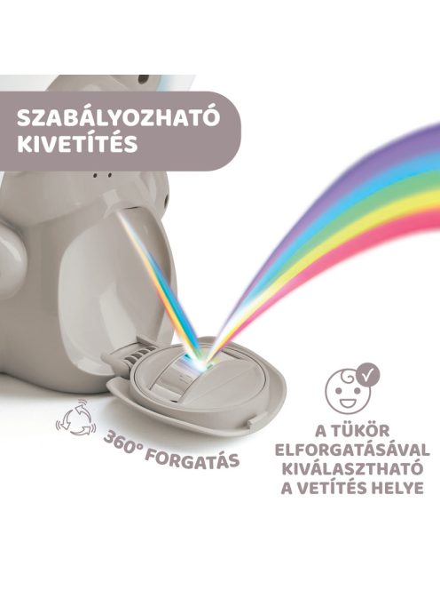 Rainbow Bear - Szivárvány maci zene-fény projektor elemes