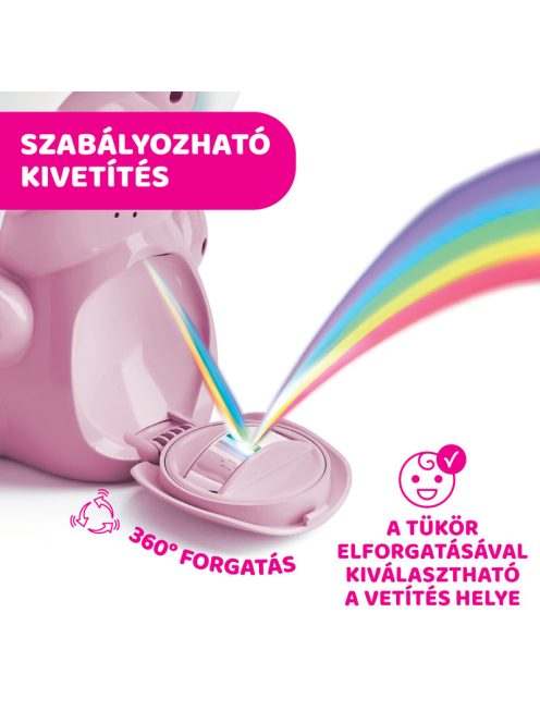 Rainbow Bear - Szivárvány maci zene-fény projektor elemes