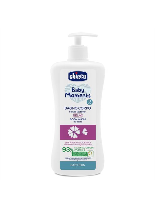 Fürdető Relax 500 ml - könnymentes Baby Moments mályvakivonat és növényi glicerin