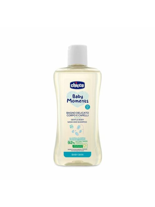 Fürdető & sampon 200 ml - újszülöttbőrre Baby Moments zabkivonat és növényi glicerin, semleges pH