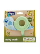 Baby Snail Eco+ bébicsiga rágókás textiljáték ökoanyagból