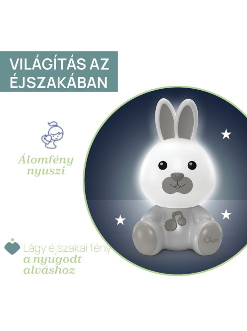 Dreamlight nyuszi zenélő lámpa hordozható