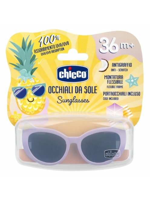Chicco napszemüveg 36+-lila cicaforma keret