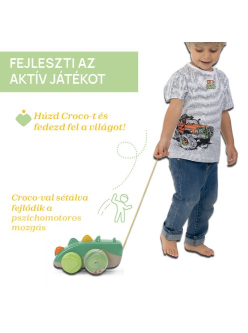 Croco Pull Along ECO+ Húzható Krokodil járást ösztönző játék