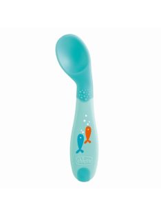   First Spoon jobbkezes önálló etetőkanál 8hó+ türkizkék