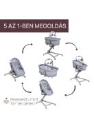 Baby Hug PRO 5in1 kiságy-etetőszék-szék 0-15 kg , 0-3 év