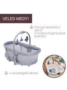 Baby Hug PRO 5in1 kiságy-etetőszék-szék 0-15 kg , 0-3 év