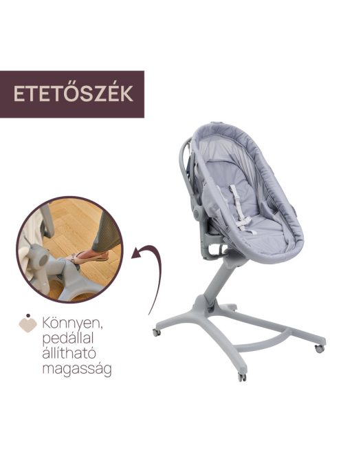 Baby Hug PRO 5in1 kiságy-etetőszék-szék 0-15 kg , 0-3 év