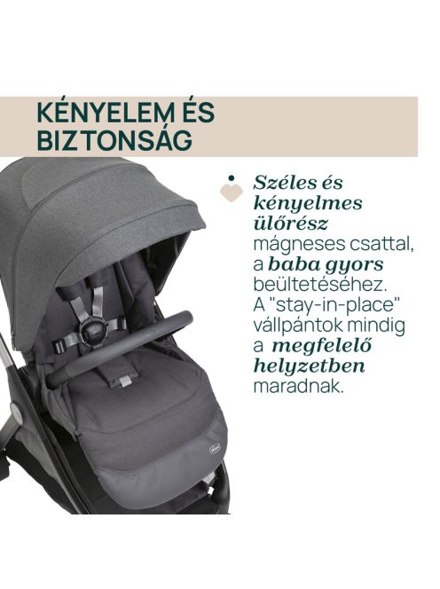 BELLAGIO Trio babakocsi önműködő záródással 22 kg-ig