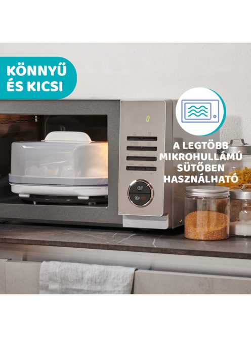 Sterilizáló mikrohullámú sütőbe 600-1200 Watt, 3-8 perc