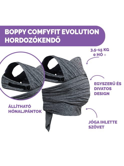 Boppy ® Comfyfit™ Evolution hordozókendő 3,5 kg -15 kg