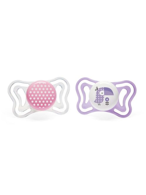Physio Forma® Light szilikon cumi 2 db, 2-6 hó sterilizálható tok