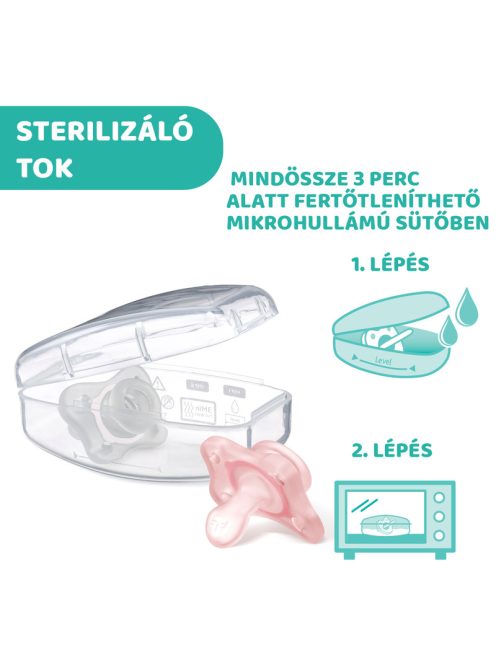 Mini Soft cumi 2-6 hó, 2 db rózsaszín - csupaszilikon