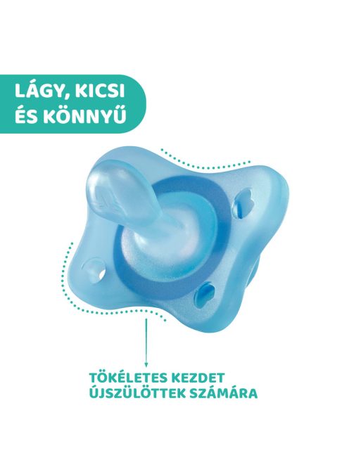 Mini Soft cumi 2-6 hó, 2 db kék - csupaszilikon