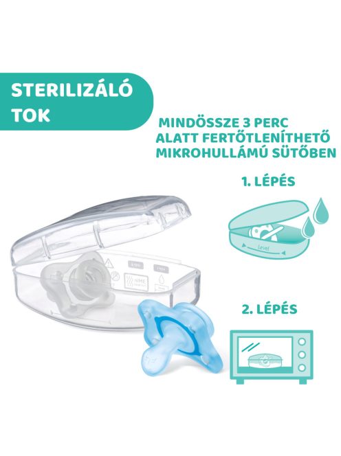 Mini Soft cumi 2-6 hó, 2 db kék - csupaszilikon