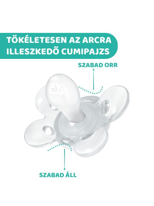 Physio Forma® Comfort szilikon cumi, 1db, 0-6 hó sterilizálható tok