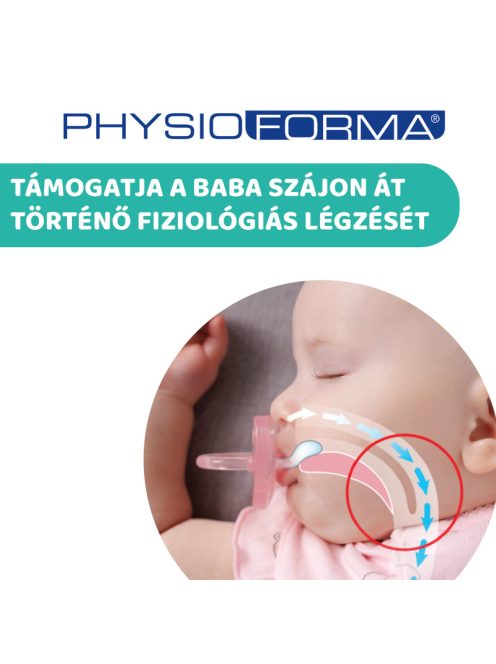 Physio Forma® Comfort szilikon cumi 1 db, 6-16 hó sterilizálható tok